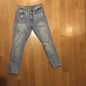 Levi’s 501 high rise straight leg jeans